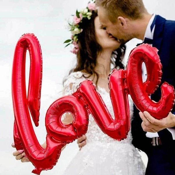 Large Conjoined LOVE Letter Shape Aluminum Film Balloon Party Holiday Birthday Wedding Room Decoration