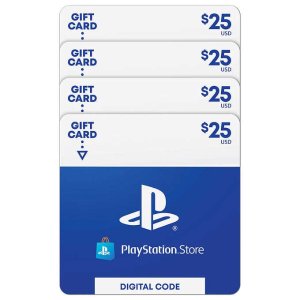 Sony PlayStation 4 x $25 Gift Cards Digital Download