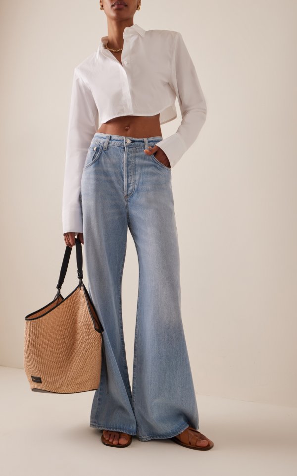 Beverly Organic Cotton Wide-Leg Jeans