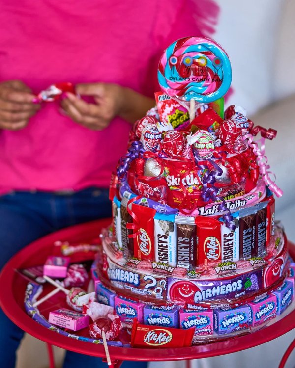 3-Tier Valentine's Day Candy Cake