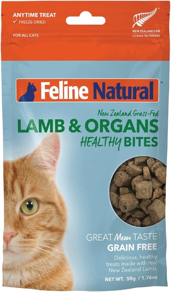 Grain-Free Freeze Dried Cat Treats, Lamb 1.76oz