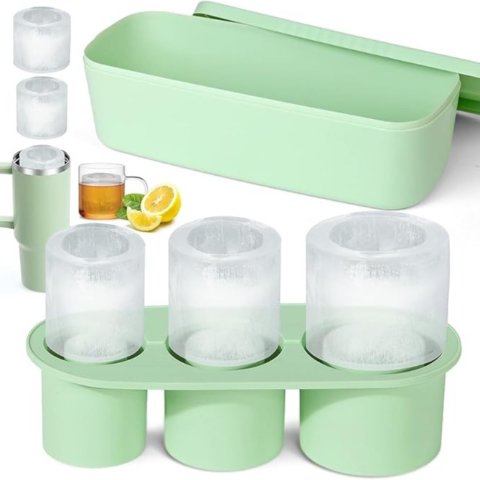 Thrush 硅胶圆筒冰块模具 绿色