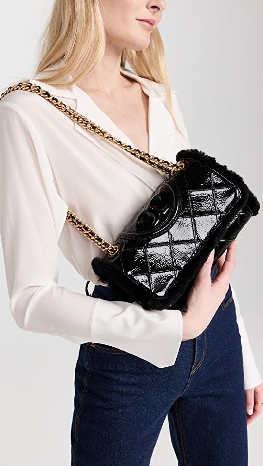 Tory Burch Women Fleming Soft Convertible Shoulder Bag in Black