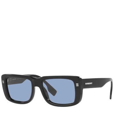 Burberry Men's Black Rectangular Sunglasses SKU: BE4376U-300172-55 UPC: 8056597705349