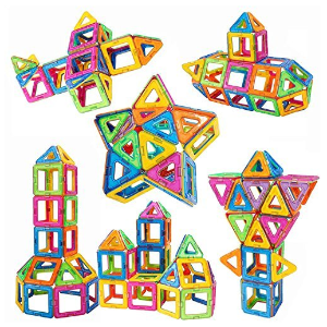 Newisland Magnetic Building Blocks, Magnetic Blocks Building Set, Magnet Tiles for Kids Baby Educational Toys 36 Pieces