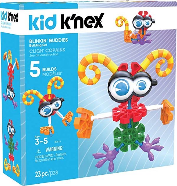 Kid BLINKIN' Buddies Building Set – 23Piece – Ages 3 & Up Preschool Educational Toy Building Set