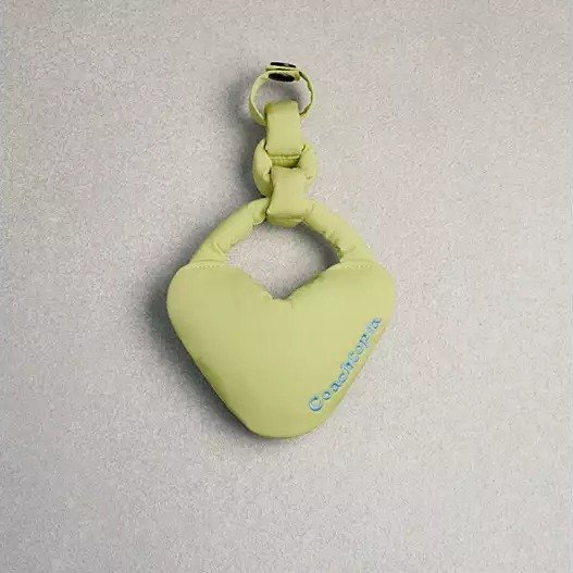 topia Loop Puffy Heart Bag Charm