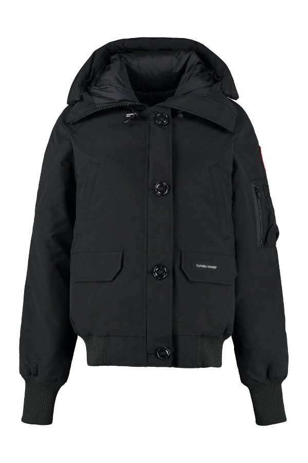 Buttoned Long-Sleeved Down Jacket