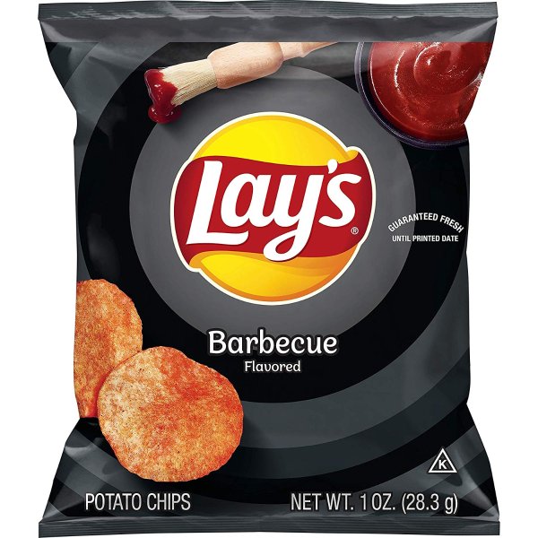 Barbecue Flavored Potato Chips, 1 Ounce (Pack of 40)