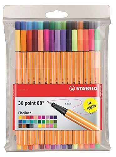 纤维水笔/彩色笔勾线笔，30色