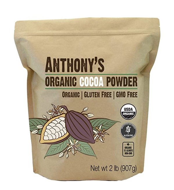 Organic Cocoa Powder, 2lbs, Batch Tested and Verified Gluten Free & Non GMO