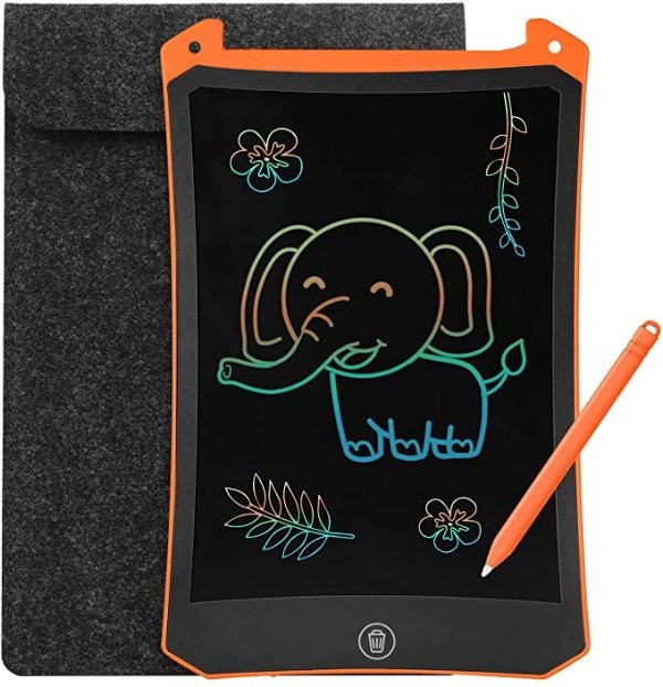 LEYAOYAO LCD Writing Tablet, Colorful Drawing Tablet with Protect Bag, Kids Drawing Pad 8.5 Inch Doodle Board,Toddler Boy and Girl Learning Toys Gift for 2 3 4 5 6 Years Old (Orange)