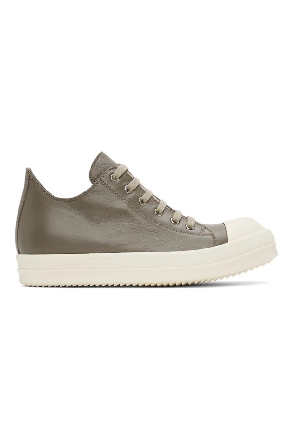 Taupe Calfskin Low Sneakers