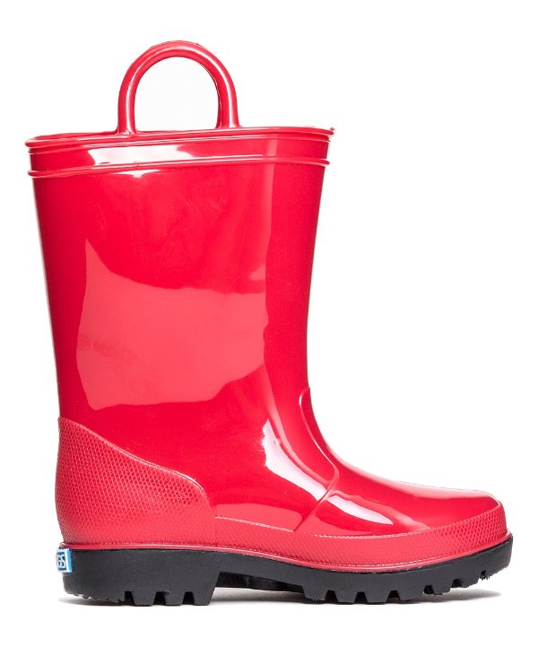Red High-Gloss Rain Boot - Kids