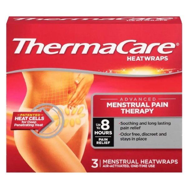 Menstrual Pain Therapy Heatwraps, Up to 8 Hours of Pain Relief