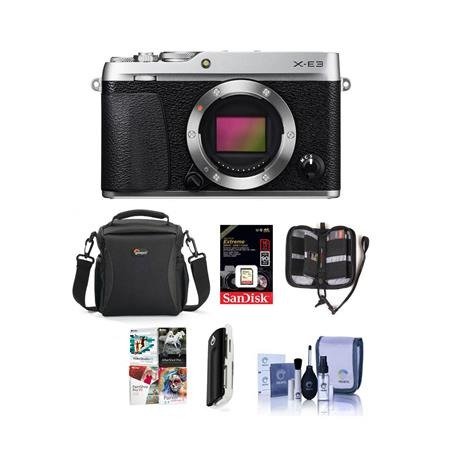 X-E3 Mirrorless Body, Silver - With Free Accessory Bundle