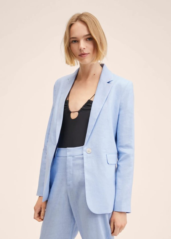 Linen blazer suit - Women | Mango USA