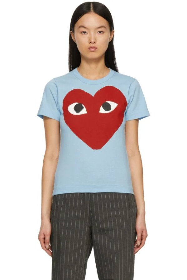 Blue Big Heart T-Shirt