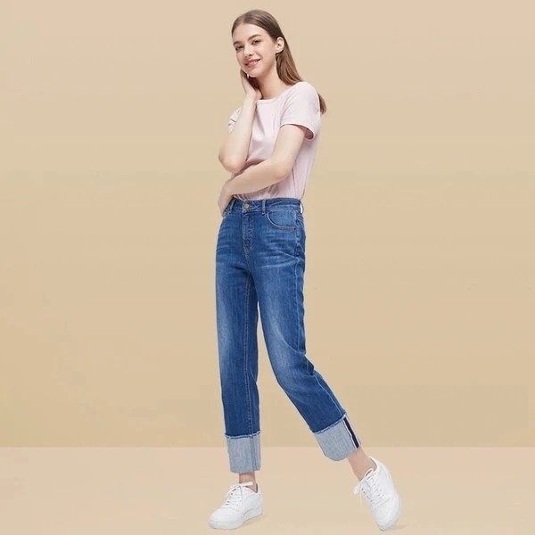 Women's Straight-fitting Cropped Ankle Jeans