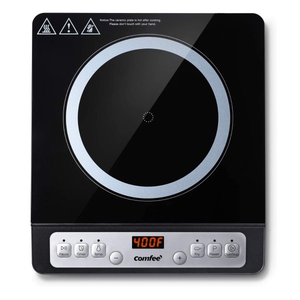 COMFEE’ 1800W Digital Electric Portable Induction Cooktop Countertop Burner