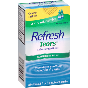 Refresh Tears Lubricant Eye Drops, 2 Count