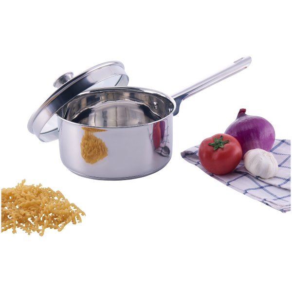 Stainless Steel 3 Quart Sauce Pan with Straining Lid