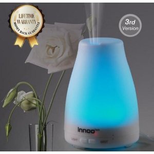 Essential Oil Diffuser, 3rd Version Cool Mist Aroma Humidifier Aromatherapy eBooks Included with Adjustable Mist Mode Waterless Auto Shut-off and 7 Color LED Lights