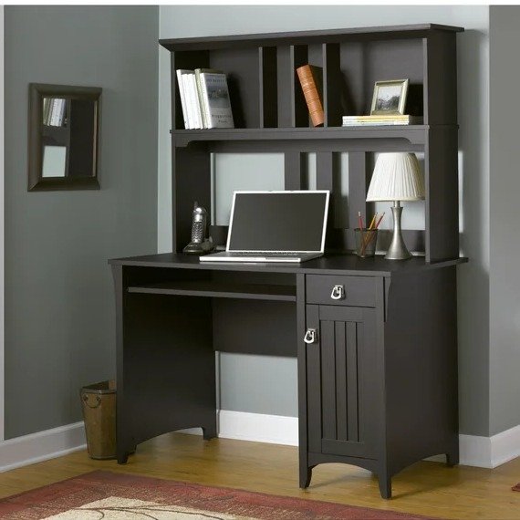 Salinas Mission Computer Desk with Hutch