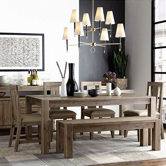 6 Piece Dining Set, Created for Macy's, (72" Dining Table, 4 Side Chairs & Bench)