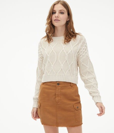 Mixed Cable Crew Sweater