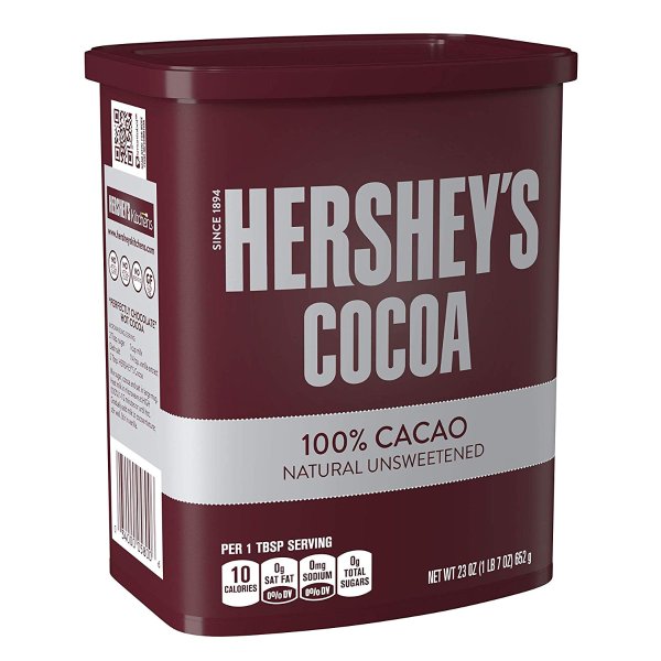 Hershey's Natural Unsweetened 100% Hot Cocoa, Baking, 23oz