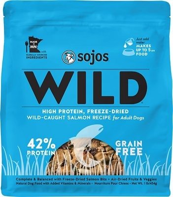 Sojos Wild-Caught Salmon Recipe Grain-Free Freeze-Dried Dog Food