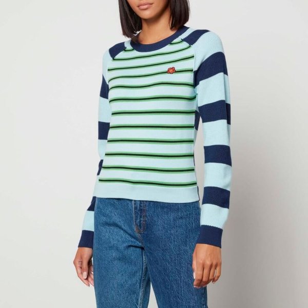 Striped Wool and Cotton-Blend Jumper