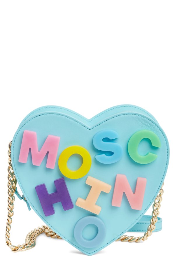 'Moschino' 皮革心形链条包