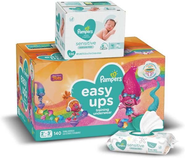 Easy Ups Training Underwear Pull On Disposable Diapers for Girls