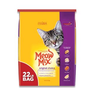 Meow Mix全面均衡有机猫粮22磅装，适用于所有年龄段猫猫
