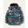 Water Resistant Padded Jacket - Soot Grey Dinosaurs | Boden US