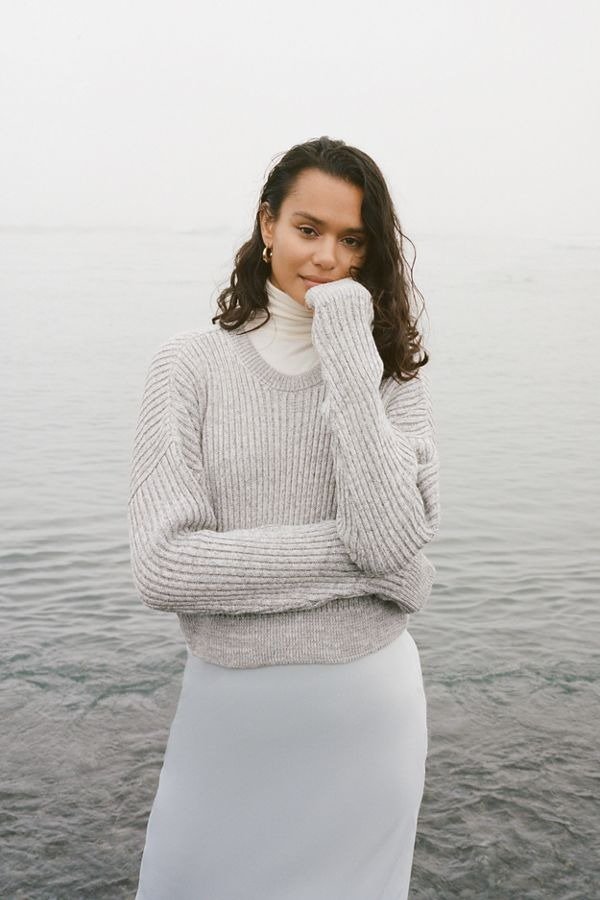 UO Big Sur Essential Ribbed Pullover Sweater