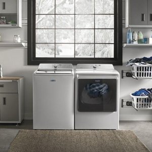 Maytag 8.8 cu. ft.240-Volt White Electric Vented Dryer with Advanced Moisture Sensing