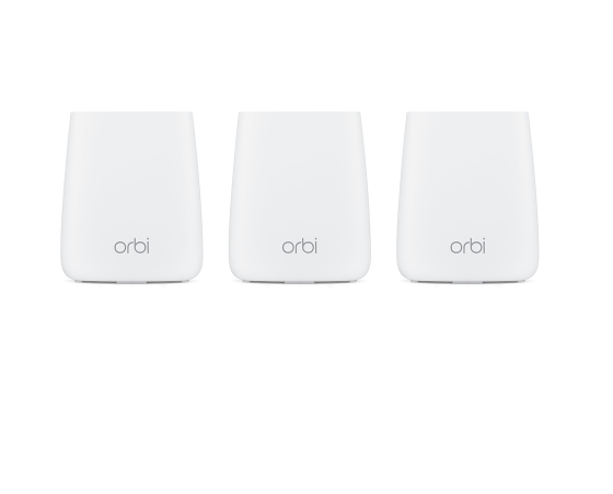 NETGEAR Orbi Whole Home Mesh Wi-Fi System with Advanced Cyber Threat Protection, 3-pack