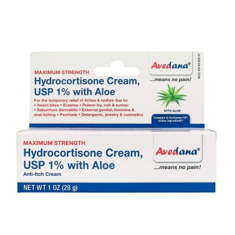 AVEDANA Hydrocortisone Cream – 1 Ounce Eczema Cream with Aloe Vera