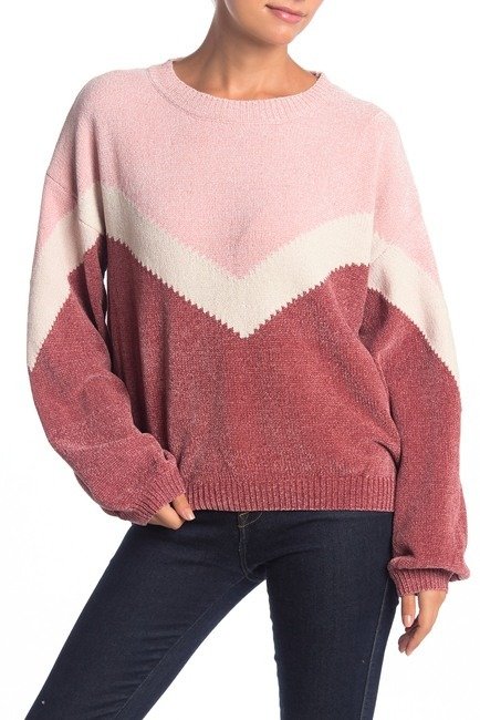Chevron Colorblock Sweater