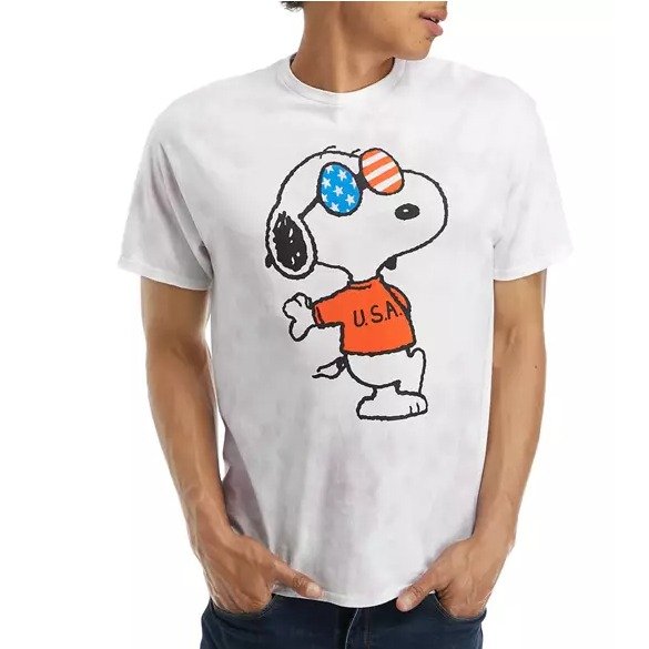 Snoopy USA Tie-Dye Graphic T-Shirt