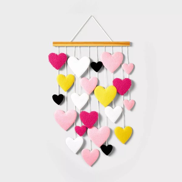 Valentine's Felt Vertical Heart Wall Art - Spritz™