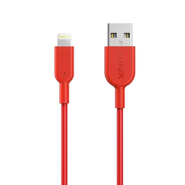 Powerline II Lightning Cable (3ft), Probably The World's Most Durable Cable, MFi Certified for iPhone Xs/XS Max/XR/X / 8/8 Plus / 7/7 Plus / 6/6 Plus (Red)