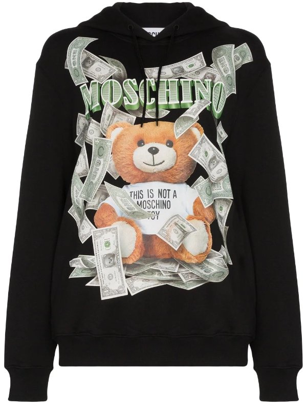 Bear print hoodie