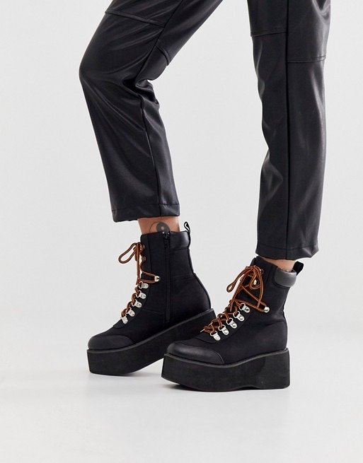 chunky hiker ankle boots with contrast laces | ASOS
