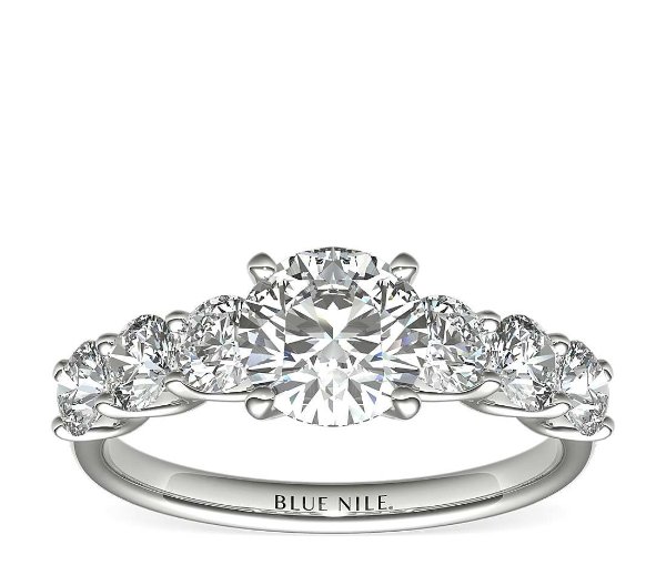 Luna Diamond Engagement Ring in Platinum (7/8 ct. tw.)