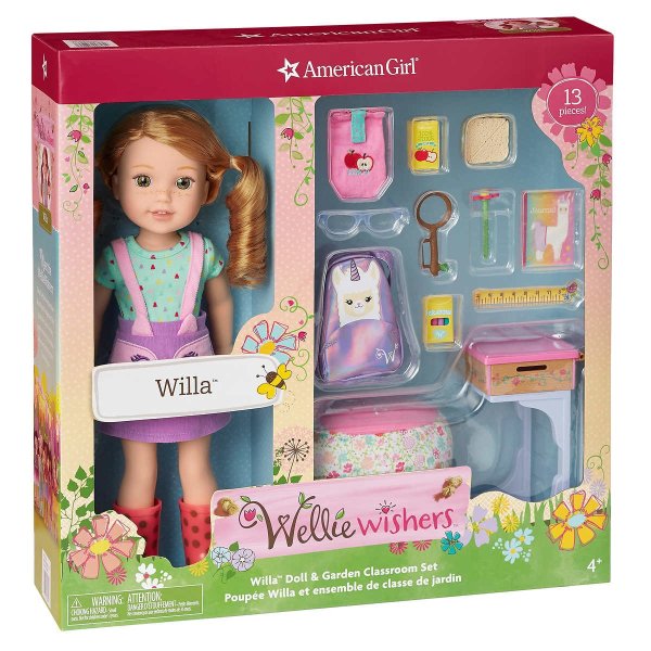Girl WellieWishers Willa Doll and School Set
