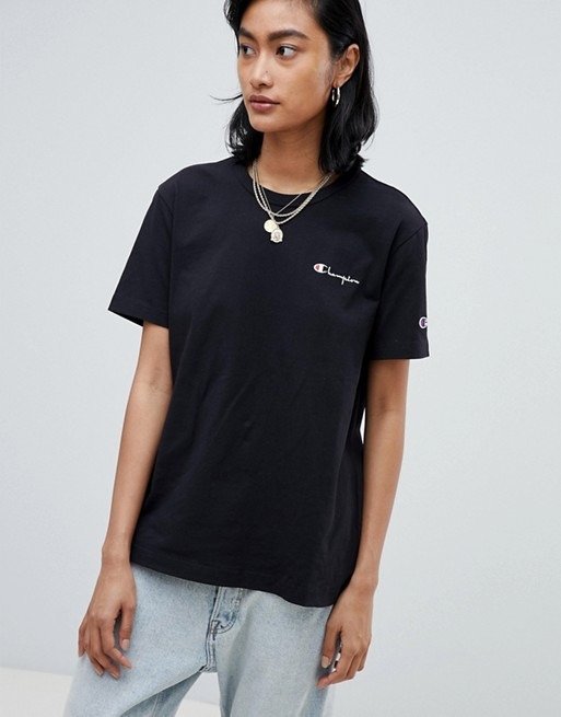 Relaxed T-Shirt With Small Script Logo at asos.com